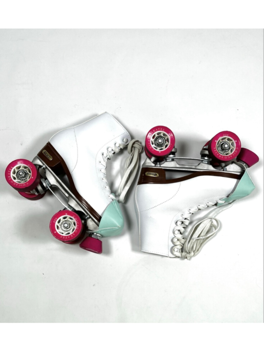 Chicago Skates Ladies White & Pink Roller Skates Size 5